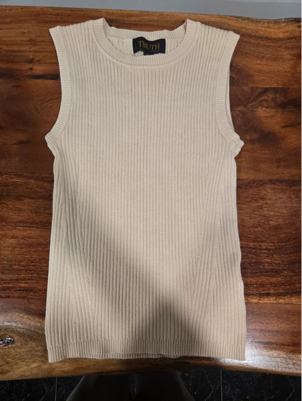 Truth by Republic Ribbed Sleeveless Sweater